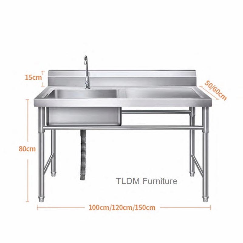 Commercial Kitchen Double Sink - Dış Mekan Mutfak Lavaboları Ticari Paslanmaz