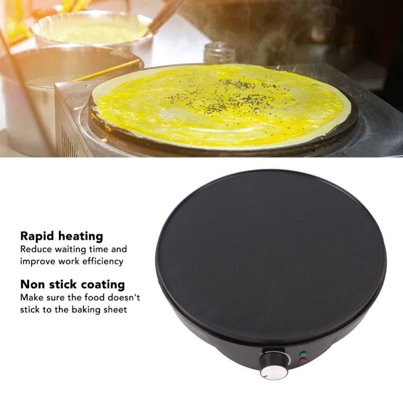 Crepe Maker Griddle - Yapışmaz Krep Tavası 12 İnç Hamur