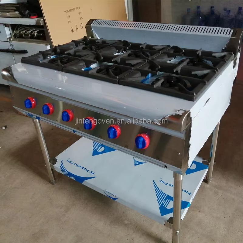 Commercial Kitchen Equipment - Ticari Mutfak Ekipmanları Profesyonel 6'lı Ocaklı