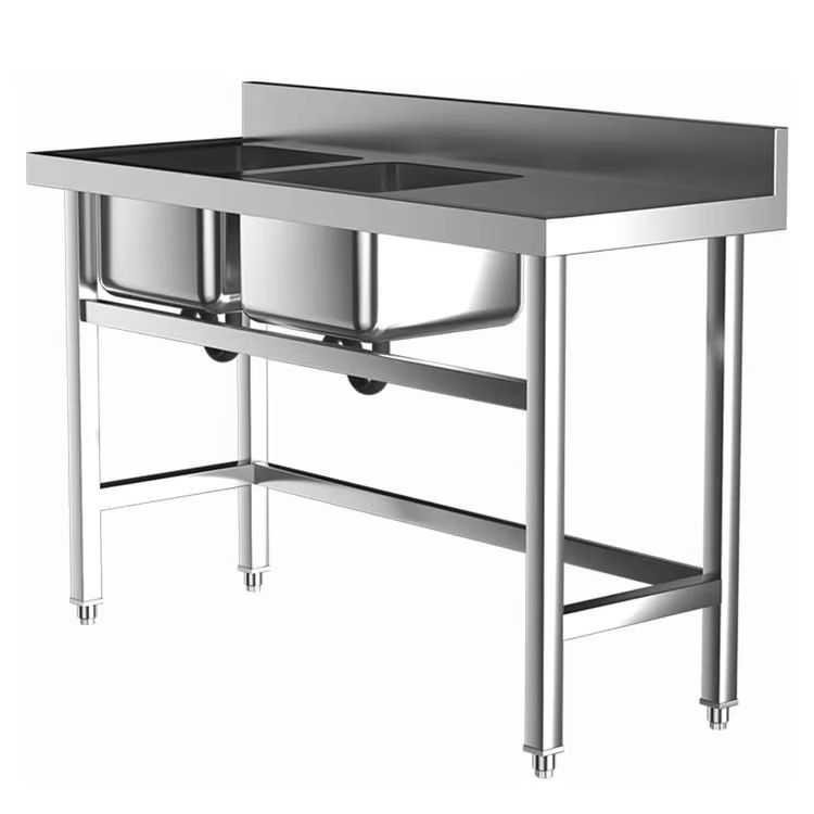 Commercial Kitchen Double Sink - Ticari Otel Mutfak Ekipmanları Çift Hazneli