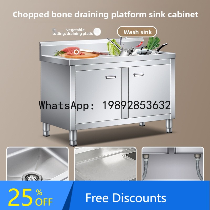 Commercial Kitchen Double Sink - CZ Modern Minimalist 304 Paslanmaz Çelik