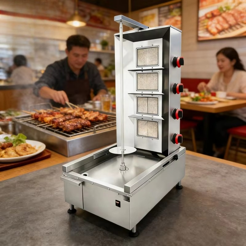Kebab Shawarma Machine - Profesyonel Masaüstü Şavurma Makinesi Ocaklı Döner