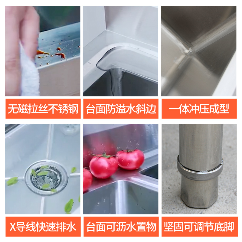 Ticari paslanmaz çelik lavabo  - Commercial Kitchen Double Sink incelemesi ve fiyatı