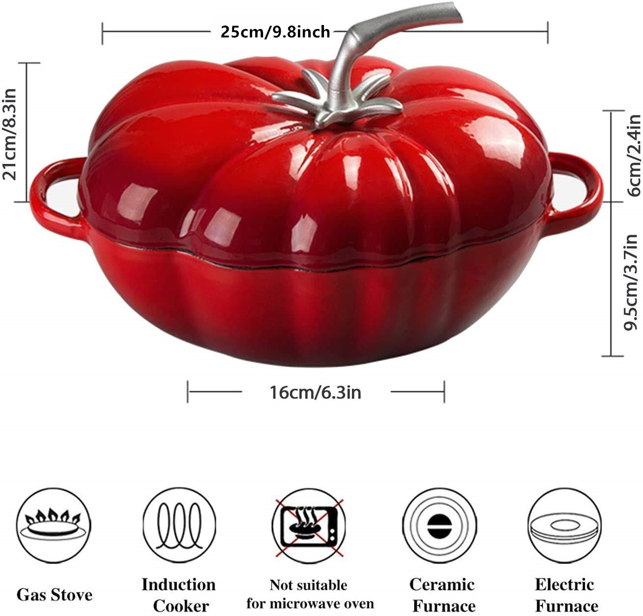 25 cm Domates Emaye Dökme Demi - Soup Kettle Warmer incelemesi ve fiyatı