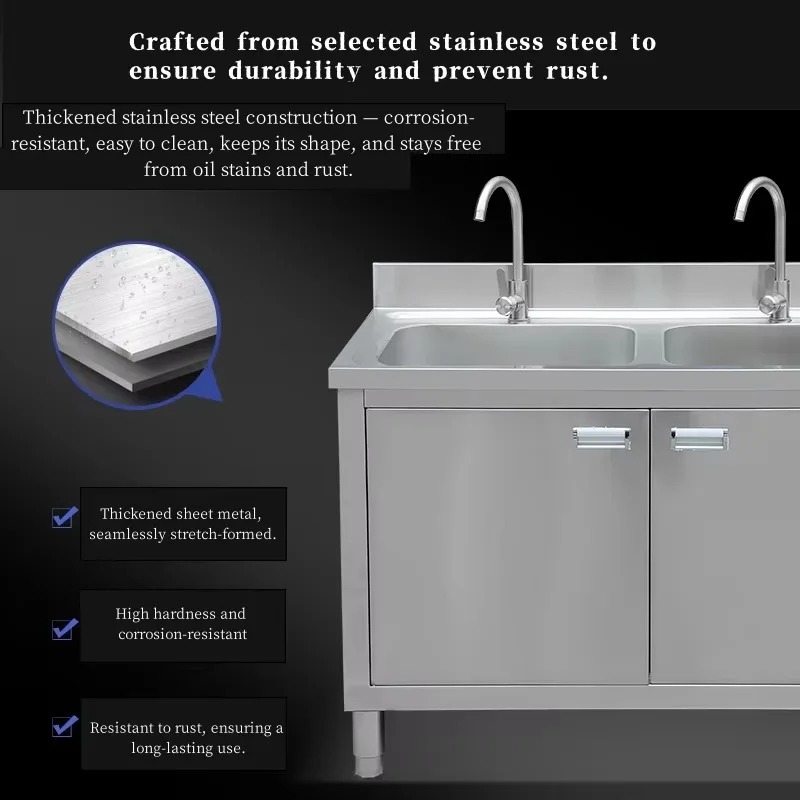 Ticari Paslanmaz Çelik Evye Do - Commercial Kitchen Double Sink incelemesi ve fiyatı