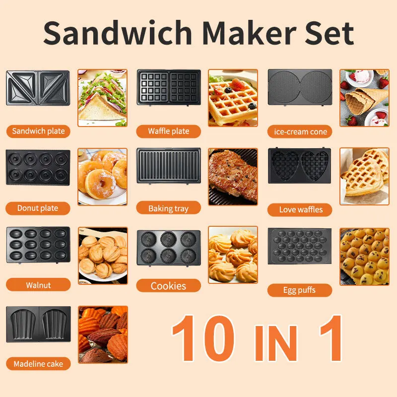 220/110V Ev Aletleri 10'u 1 Ar - Sandwich Press Panini incelemesi ve fiyatı