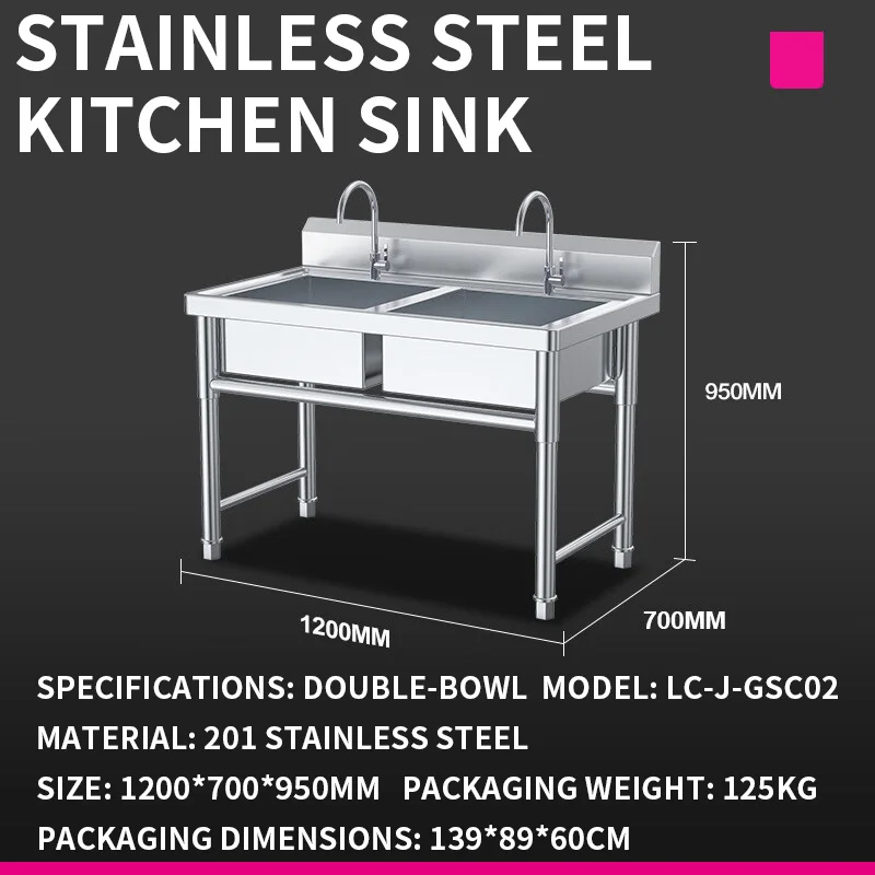 Mutfak Lavabosu—Ticari Kafeter - Commercial Kitchen Double Sink incelemesi ve fiyatı